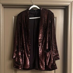 Express Bronze Sequin Blazer